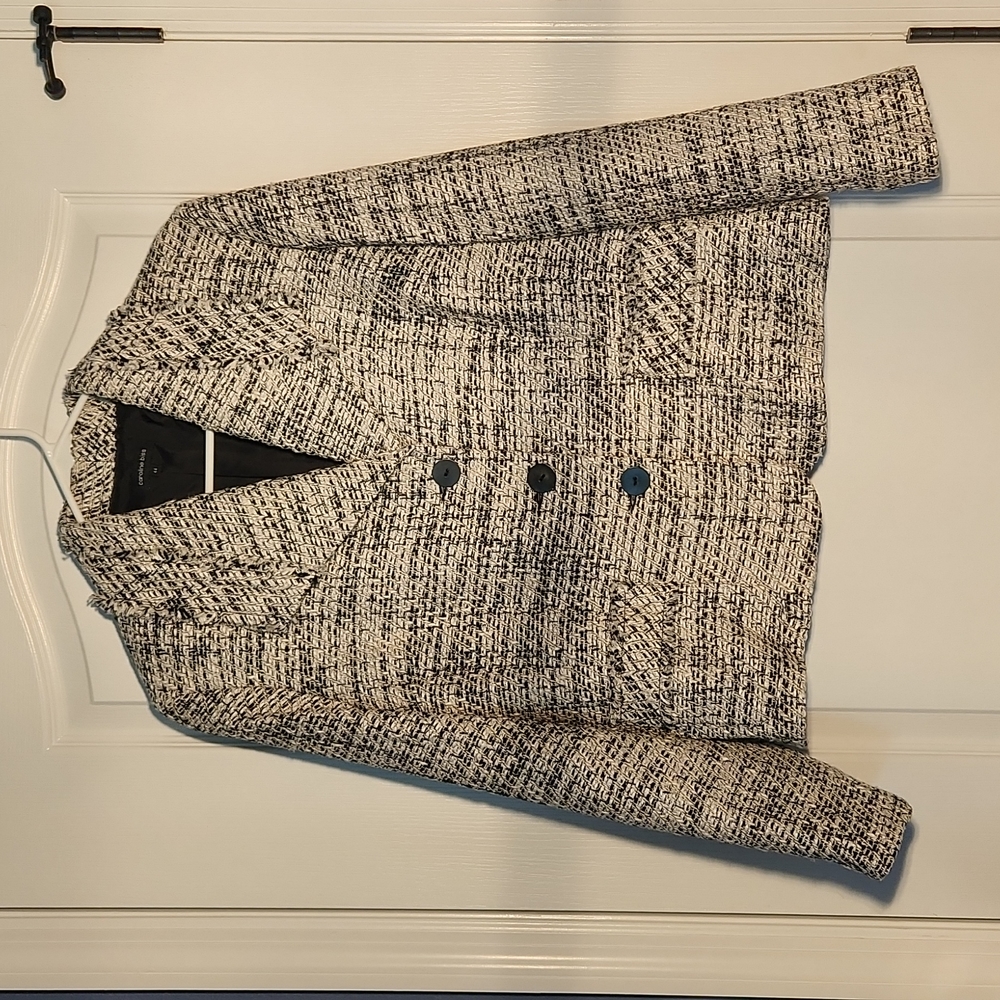 Black and White woven Desiner Jacket